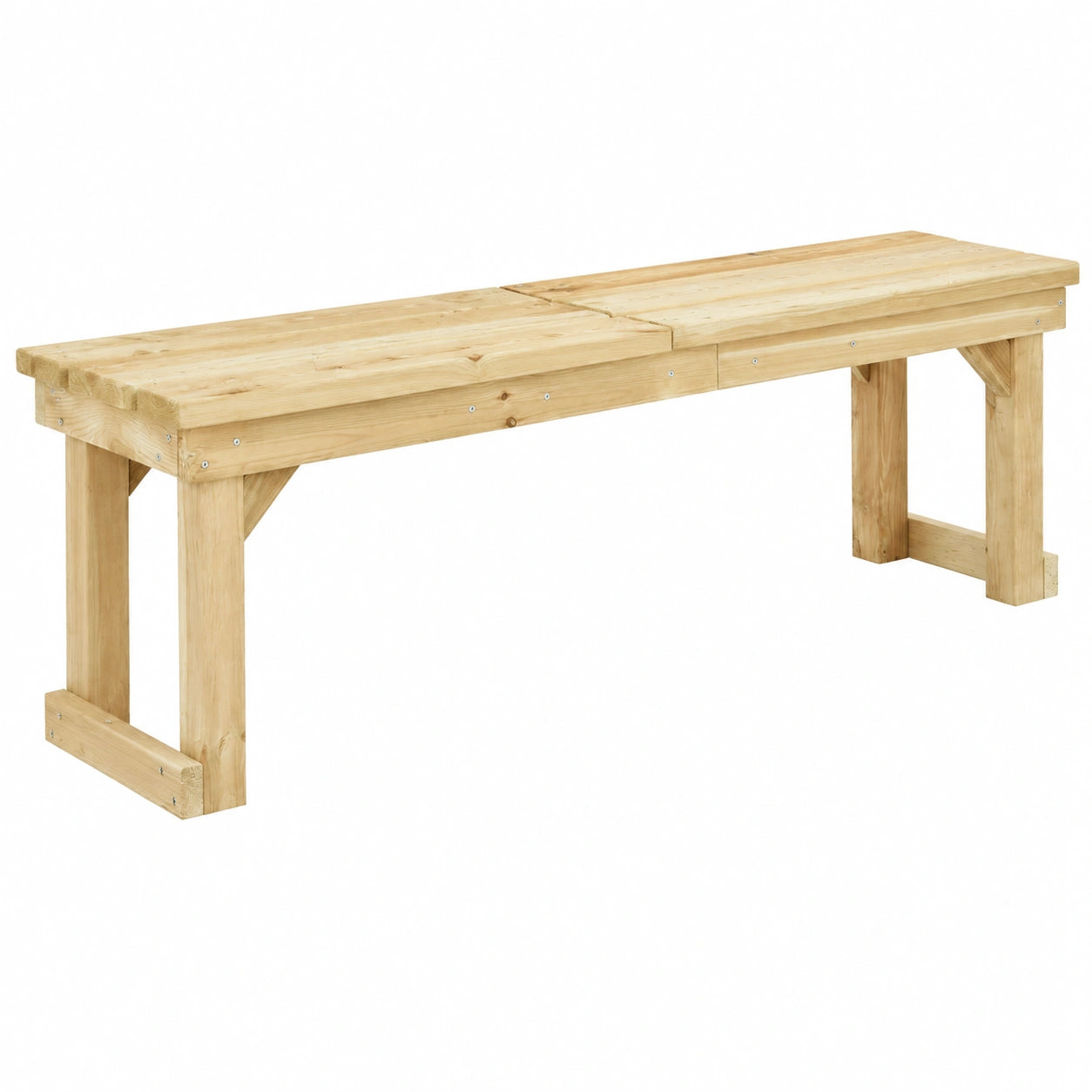 Robuste Holz-Gartenbank 140 cm aus Kiefer für Terrasse und Balkon