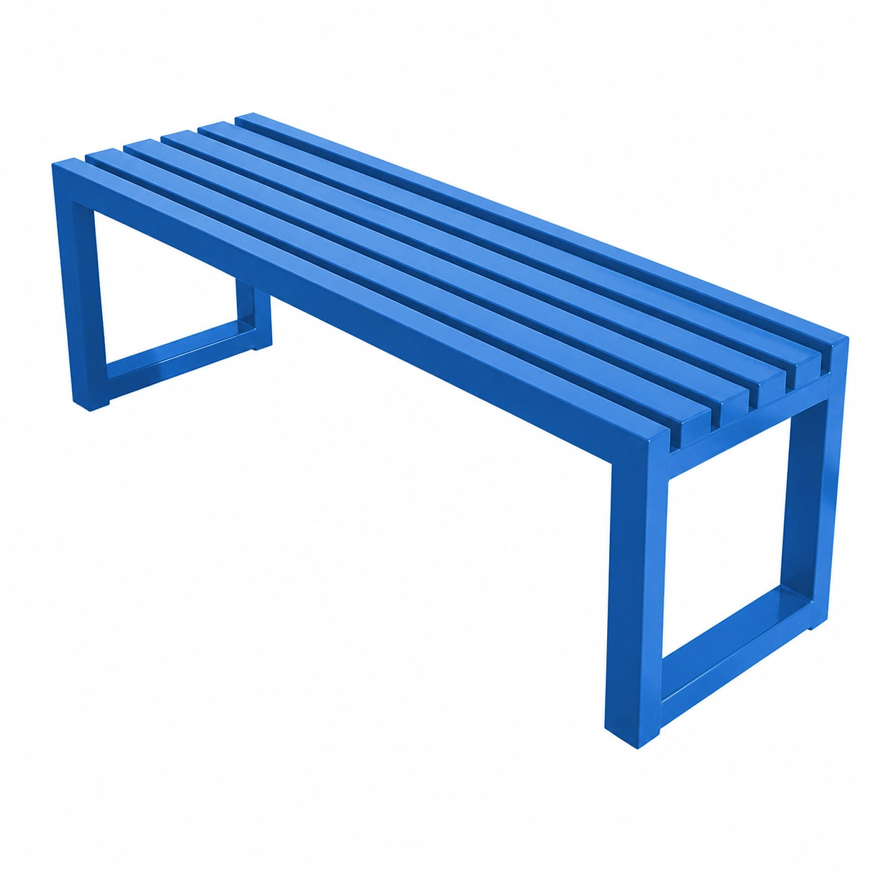 Wetterfeste Metall-Gartenbank für 2-3 Personen, bis 400 kg belastbar, ohne Rückenlehne, ideal für Terrasse und Park