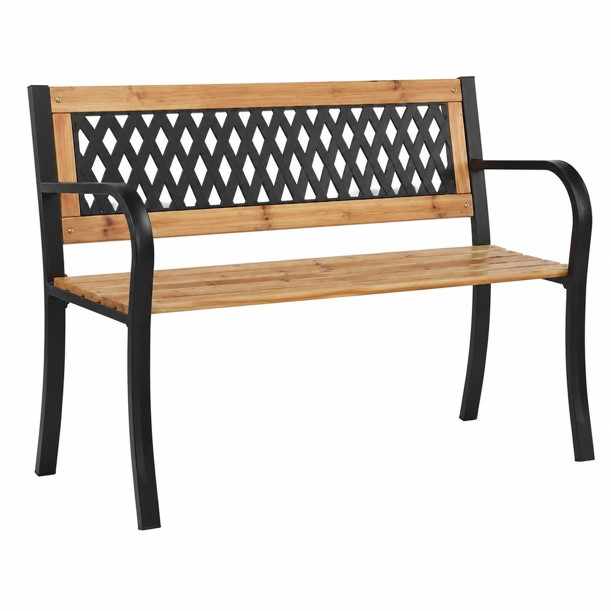Gartenbank 120 cm aus Holz für Park, Balkon und Garten