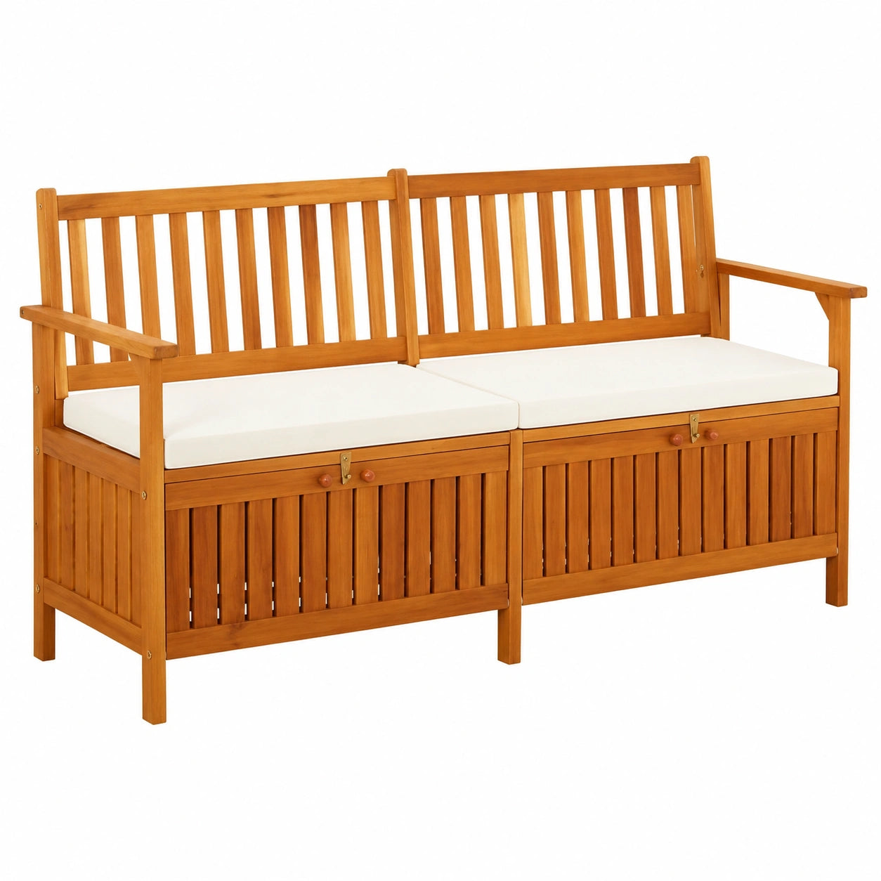 Gartenbank aus Akazienholz mit Kissen 170 cm – Vielseitige Outdoor-Sitzbank
