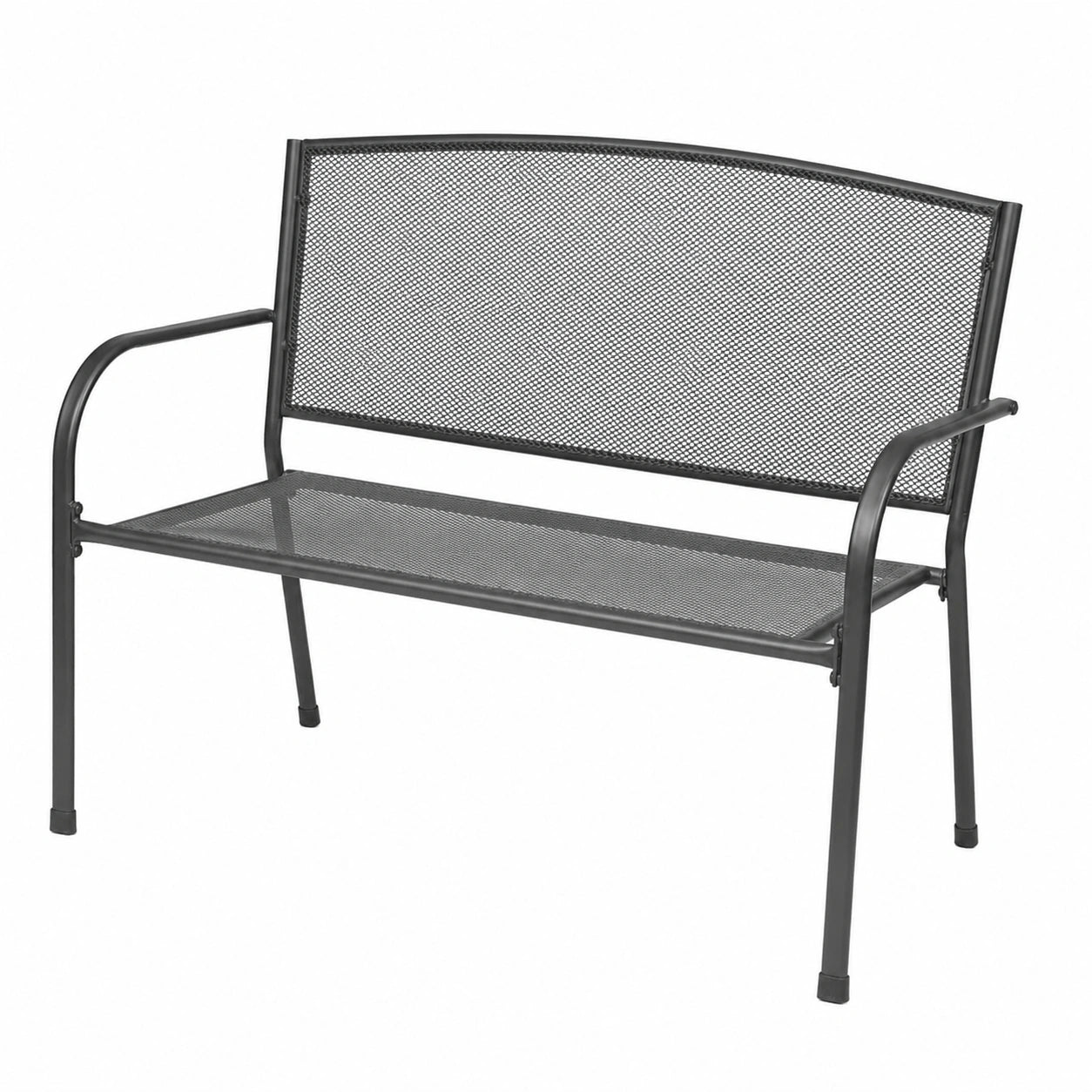 Stahl-Gartenbank 108 cm mit Drahtgitter, Anthrazit