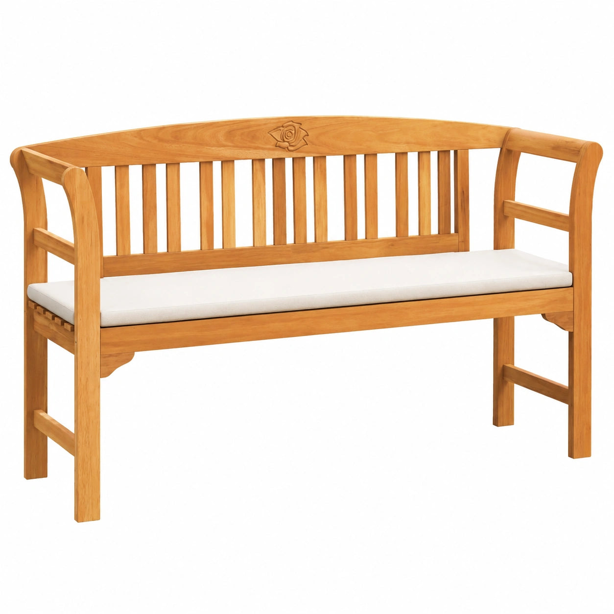 Akazien-Holzbank mit Ölfinish für Garten und Balkon 157x46x82,5 cm
