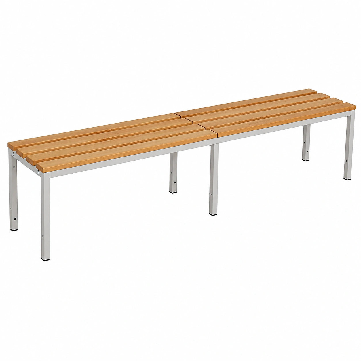 Furni24 Umkleidebank aus Holz, 200x42x40 cm, ideal für Fitnessstudios und Sporteinrichtungen