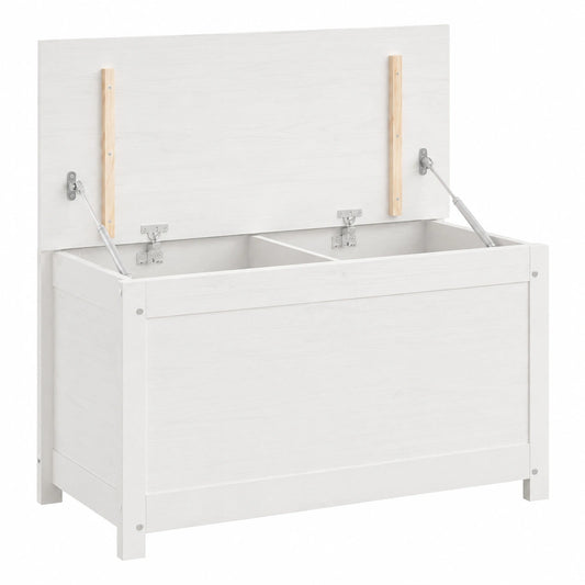 Multifunktionale Kiefernholzbank 80x41x77 cm, Weiß – Für Esszimmer, Küche und Schlafzimmer