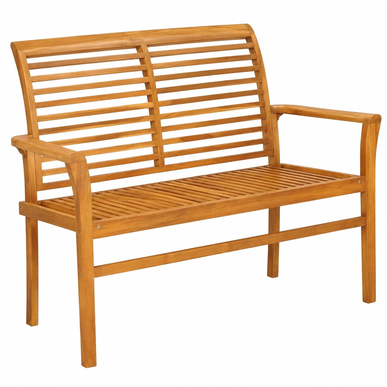 Teakholz Gartenbank 112 cm Massivholz für Außenbereich