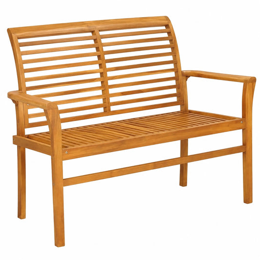Teakholz Gartenbank 112 cm Massivholz für Außenbereich