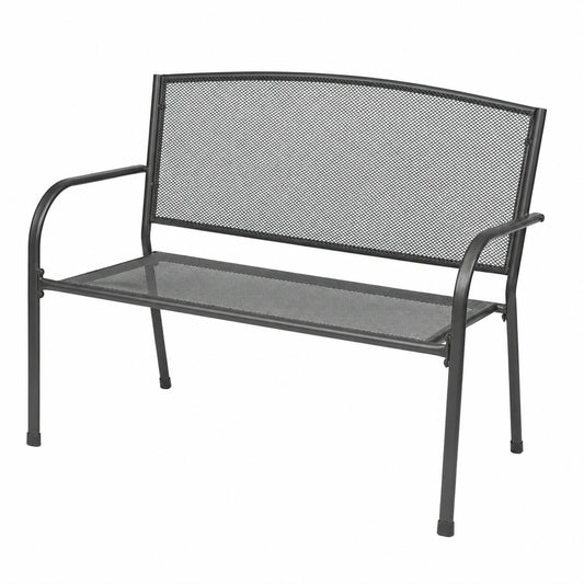 Stahl-Gartenbank 108 cm mit Drahtgitter, Anthrazit