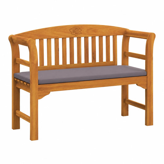 Akazienholz Gartenbank mit Ölfinish, 114 x 46 x 82,5 cm, für Balkon und Park