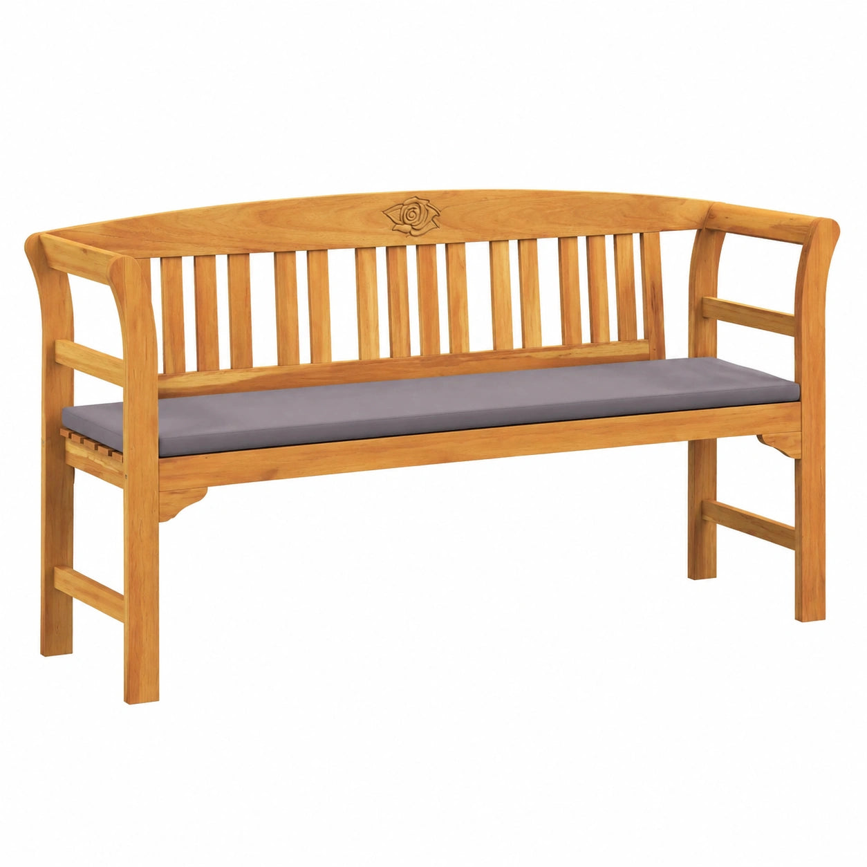 Gecheer Akazienholz Sitzbank mit Ölfinish für Garten, Balkon oder Park - 157 x 46 x 82,5 cm